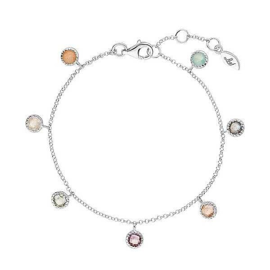 Silberschmuck Leaf Schmuck | Armkette Sweet Drops, Mix Gems, 925 Sterlingsilber