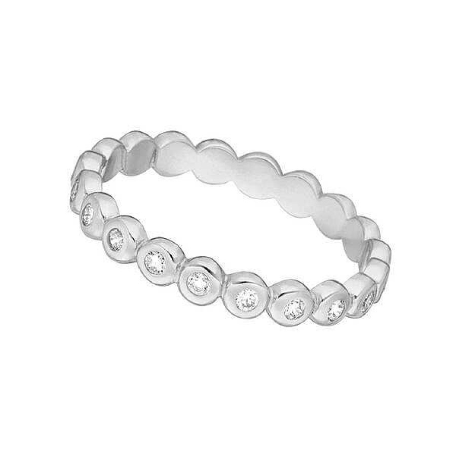 Silberschmuck Leaf Schmuck | Ring Balls Mit Zirkonia, 925 Sterlingsilber