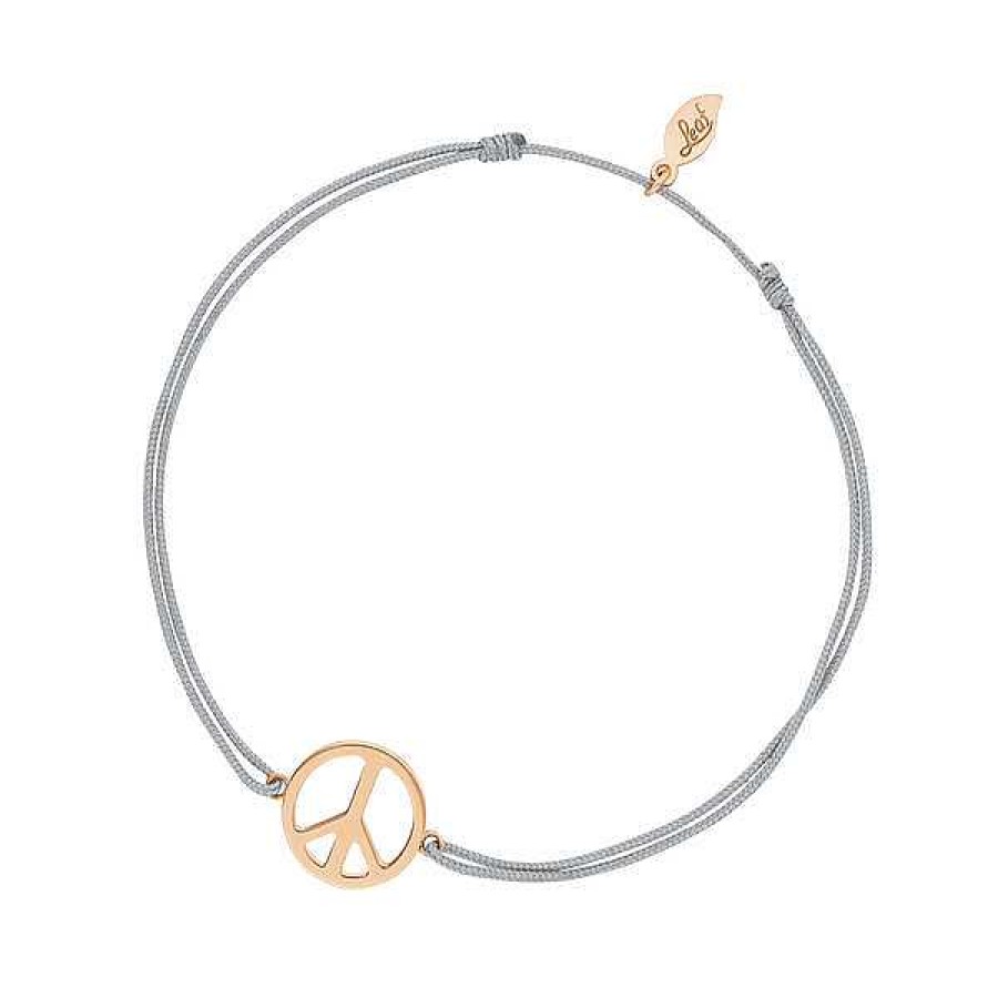 Silberschmuck Leaf Schmuck | Gl Cksarmband Peace, 18 K Rosegold Vegoldet, Grau