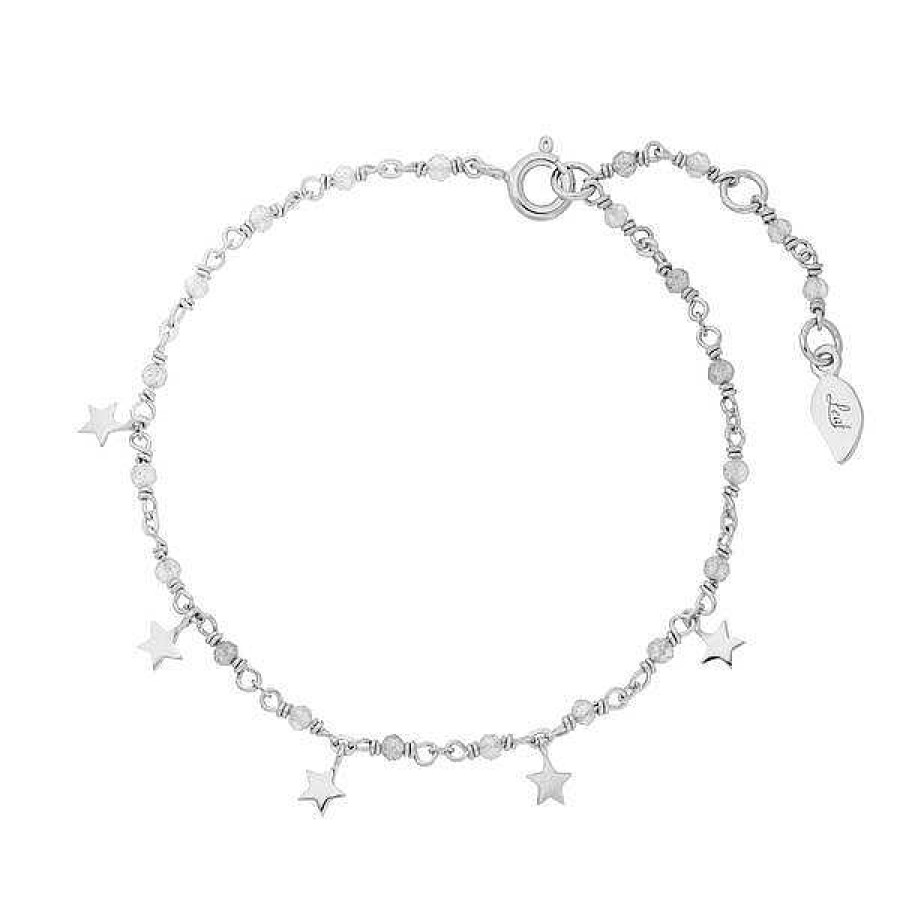 Silberschmuck Leaf Schmuck | Armkette Labradorit Stars, 925 Sterlingsilber